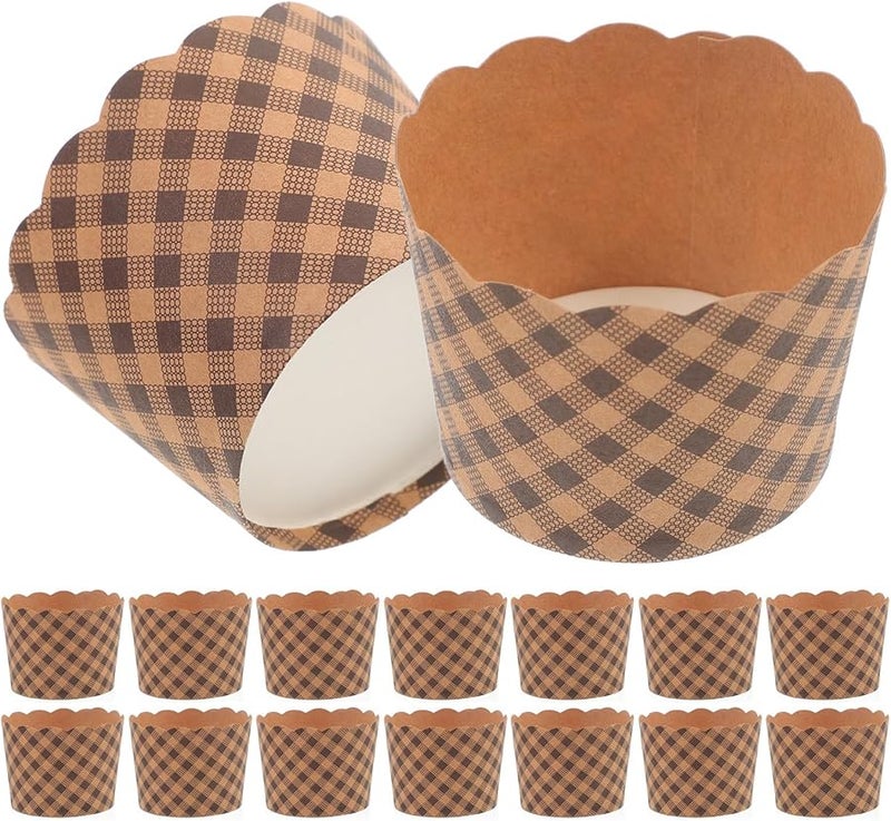 Kraft Paper Muffin Cups 50pcs Food Grade Baking Liners For Home And Parties - Image 1